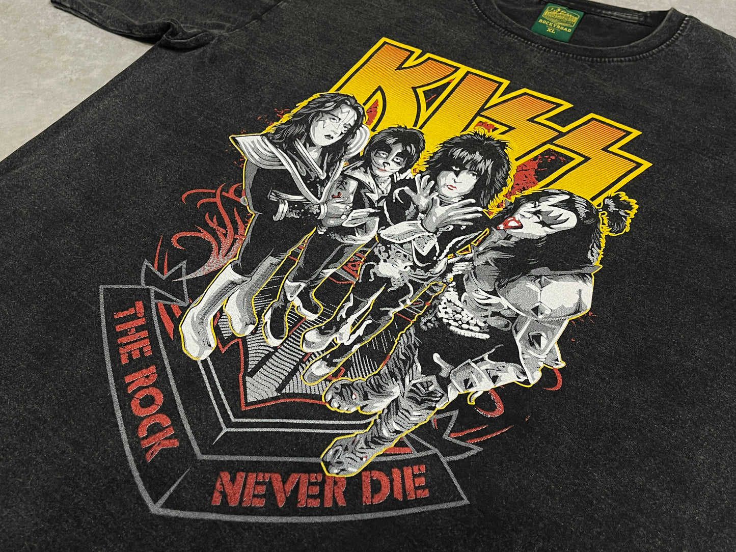 ROCK NEVER DIE VINTAGEプリント