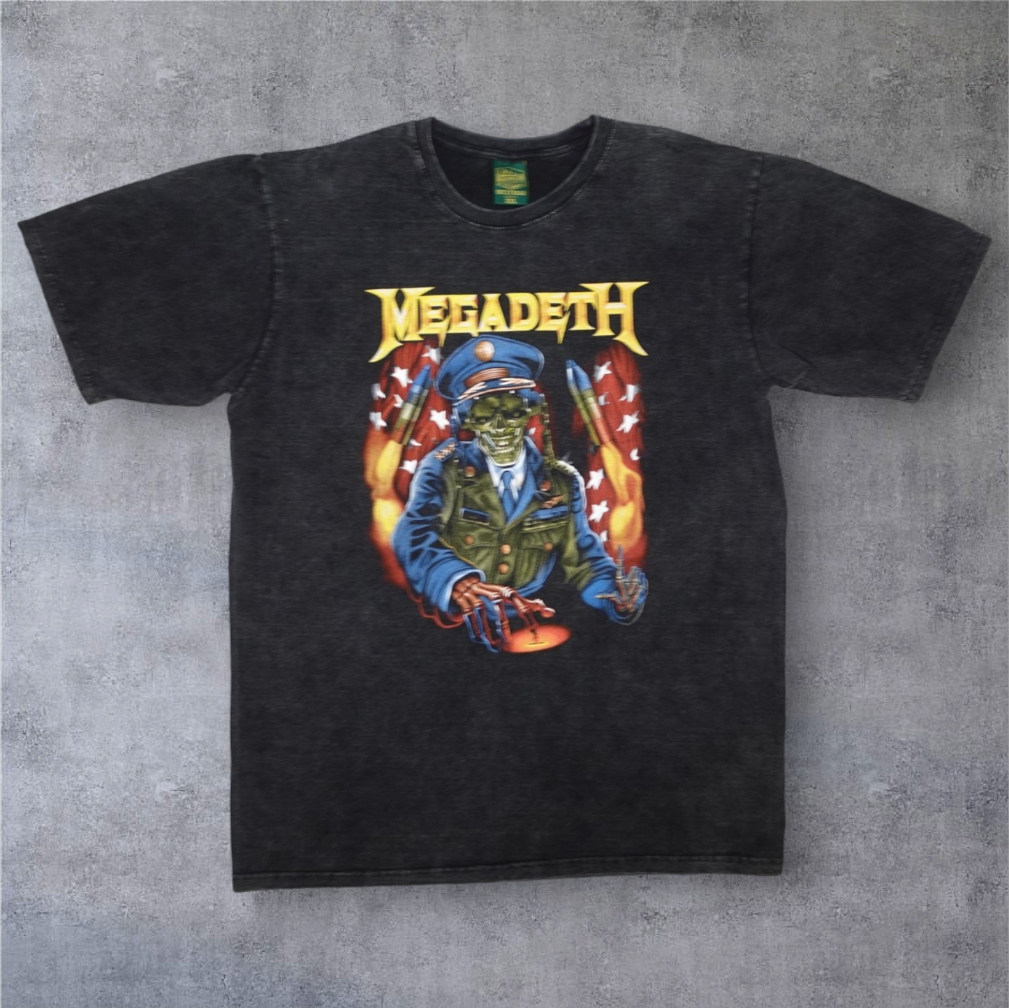 MEGADETH SKULL POLICE VINTAGEプリント